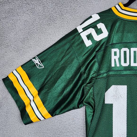 GREEN BAY PACKERS Jersey Mens Medium Green AARON RODGERS NFL ONFIELD ADIDAS - Picture 11 of 16